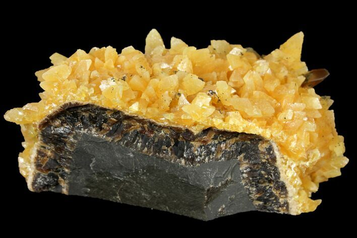 Fluorescent, Yellow Calcite With Barite - South Dakota #129712